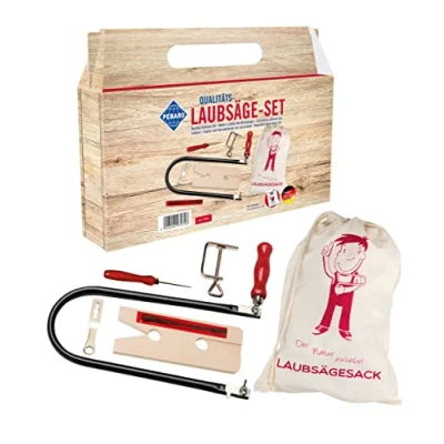 Imagen de Pebaro juego de 13 piezas sierra marquetería 970 K con saco, completo para trabajos marquetería, bolsas tela ecológicas, arco