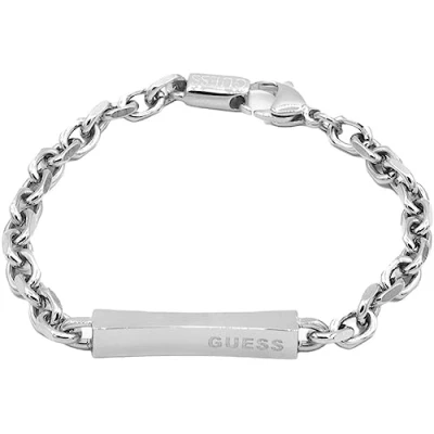 Imagen de GUESS Colección X PLATE. Pulsera de acero inoxidable para hombre
