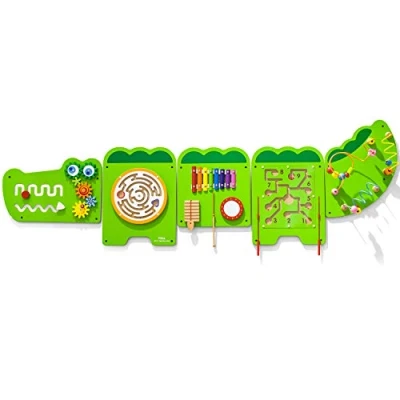 Imagen de VIGAtoys Viga Toys Juego de Pared, diseño cocodrilo, Color Verde, Medium (50346)