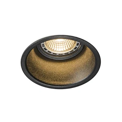 Imagen de Qazqa Diseño Foco empotrado redondo negro DEPT Aluminio Redonda Adecuado para LED Max. 1 x 50 Watt