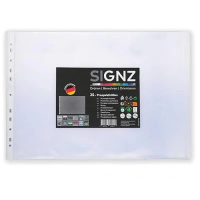 Imagen de SIGNZ Fundas (DIN A3, extrafuertes, 110 my), 25 unidades, granuladas, fabricadas en Alemania