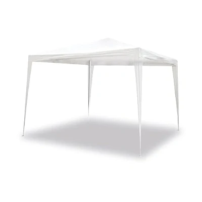 Imagen de SMARTSUN Carpa Desmontable 3x3m Blanca Cies Estructura de Acero Lona Rafia 90 gr/m2 Piquetas y Vientos incluidos Jardín Playa Campo terraza