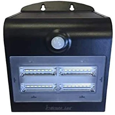 Imagen de Fbright Led Aplique Exterior Solar 3,2W con Sensor de Presencia y Crepuscular IP65, 3.2 W, Negro