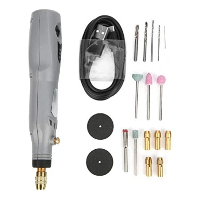 Imagen de herramienta giratoria Mini, inalámbrica, 12 W, 15000r/min, trituradora eléctrica, mini amoladora eléctrica portátil, pluma de pulido