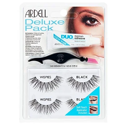 Imagen de ARDELL Deluxe Pack. Contiene:2 Pares de Pestañas Postizas Wispies Black, 1 Adhesivo Duo 2. 5g y Aplicador Set
