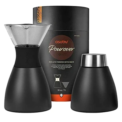 Imagen de Asobu POUR Over POUROVER 1,0L Negro, 1 Liter, Cobre, Acero Inoxidable