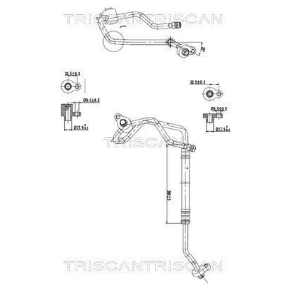 Imagen de TRISCAN 9010 16067 Tubería de baja/alta presión, aire acondicionado compresor a condensador FORD: Galaxy Mk2 MPV