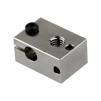 Imagen de Bloque de calentador cobre chapado a alta temperatura para impresora 3D PT100 Cartucho Sensor Versión V6 Hotend Titan Aero extrusor (cobre)