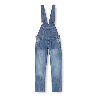 Imagen de Enzo Men&#039;s EZD390 VEN Denim Dungarees Overalls, Light Stonewash, 48