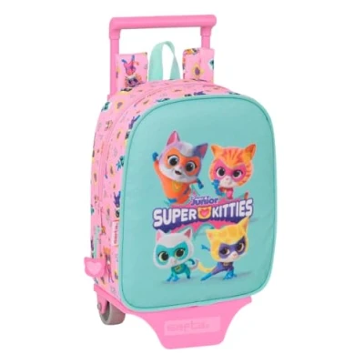 Imagen de Safta SUPERKITTIES Mochila Guardería con Carro, Ideal para Niños de Diferentes Edades, Cómoda y Versátil, Calidad Resistencia, 22x10x27 cm