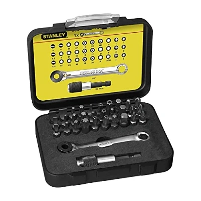 Imagen de STANLEY Juego de puntas +llave con sistema carraca 32pzas