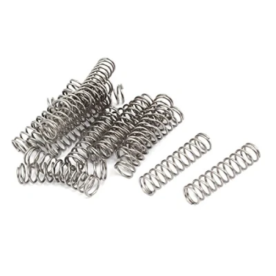 Imagen de sourcing map 1mm x 10mm 40mm 304 Inoxidable Acero Compresión Resorte Plateado Tono 20Uds