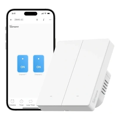 Imagen de SONOFF Zigbee Interruptor de pared inteligente ZBM5 2C 80W