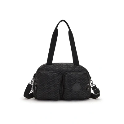 Imagen de Kipling Cool Defea Bandolera Mediana, Signature Emb (Negro)