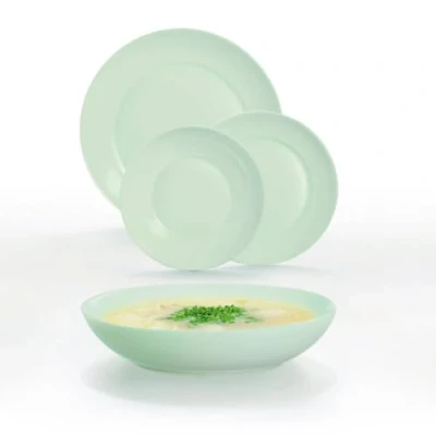 Imagen de Luminarc Apy Paradise Verde Vajilla Opal 18 Piezas 6 Personas Apto Microondas Frigorífico Apilable