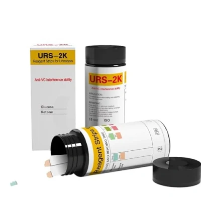 Imagen de Prueba de la misma orina para cetosis y glucosa, 100 tiras, probador cetonas 2 en 1 medidor glucosa