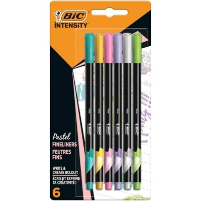 Imagen de BIC Intensity Pack de 6 rotuladores punta fina, color Pastel