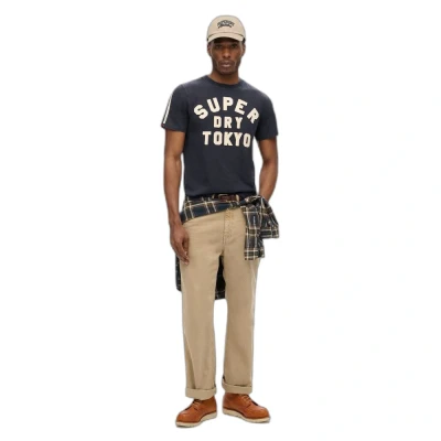 Imagen de Superdry Vintage Athletic Camiseta estampada, Hombre, Talla: Medium, Eclipse navy