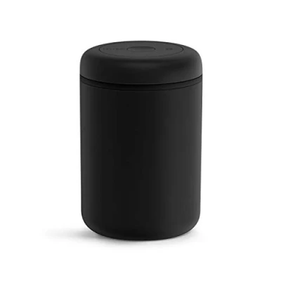 Imagen de Fellow Recipiente de vacío para almacenamiento café y alimentos, bomba integrada, sello hermético 1,2 litros Negro mate