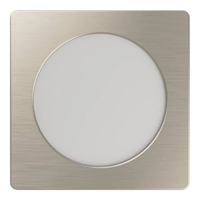 Imagen de Eglo Fueva 6 Foco LED empotrable, cuadrado, plateado y blanco, plástico, color de luz blanco cálido frío, 11,7 x cm