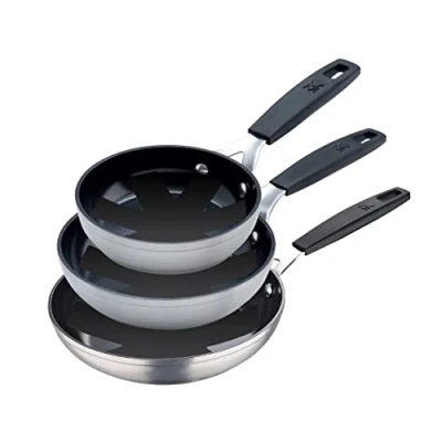 Imagen de MasterPro Smart 3 Sartenes Antiadherentes de 20, 24 y 28 cm Aluminio Forjado Con Mango Ergonómico Juego Para Todo Tipo Cocinas