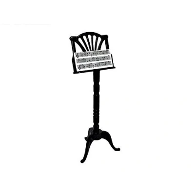 Imagen de Melody Jane Casa de Muñecas Negro Música Soporte Miniatura 1:12 Escala Accesorio