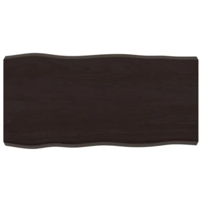 Imagen de vidaXL Tablero Mesa Madera tratada Roble Borde Natural Gris 80x40x6 cm