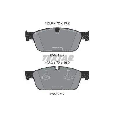Imagen de TEXTAR 2553101 Juego de pastillas freno preparado para indicador desgaste MERCEDES BENZ: Clase ML, GL, GLS