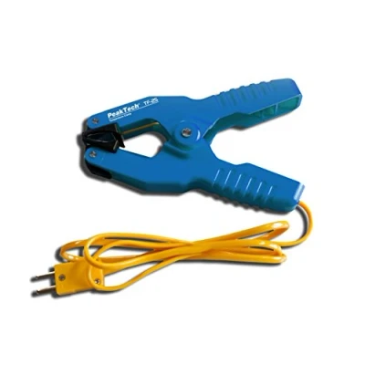 Imagen de PeakTech Práctico sensor de temperatura tipo K como pinza sujeción/pinza para tubos, 1 pieza, TF 25
