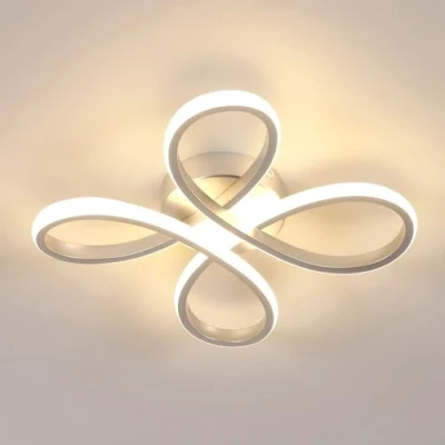 Imagen de Comely Plafon LED Techo Moderna, 30W 3375LM Lamparas de Techo, Luz para Dormitorio Salon Comedor, Cálida 3000K, 30cm, Plata