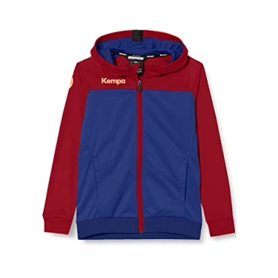 Imagen de Kempa Prime Multi Jacket Chaqueta De Balonmano Con Capucha Para Hombre, azul deep/rojo oscuro, 140
