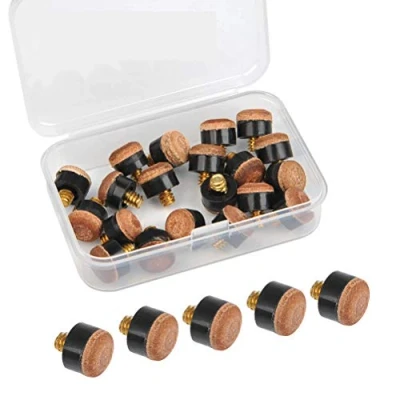 Imagen de YOTINO 20Pcs Puntas De Billar Duro 10mm Repuesto Rosca Latón con Punteras Pool Tornillo para y Tacos Piscina Accesorios Caja Almacenamiento Plástico