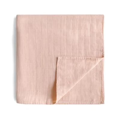 Imagen de mushie Muslin Baby Swaddling Blanket Manta Envolvente para Recién Nacidos de 0 3 Meses Algodón Orgánico Saco Dormir Prelavado Bebés Hecho en Dinamarca Blush