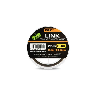 Imagen de Fox Edges Link Trans Khaki Mono Material de Líder para Carpa 0,64mm / 35lb (20m) bajos línea carpfishing