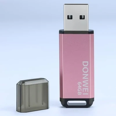 Imagen de Pen Drive, Pendrive 64 GB, Memoria USB 2.0 64GB con Indicador LED para Almacenar y Realizar Copias de Seguridad Datos Rosa