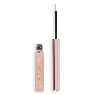 Imagen de Makeup Revolution, Delineador Líquido Super Flick, Altamente Pigmentado, Oro Rosa, 2.4ml