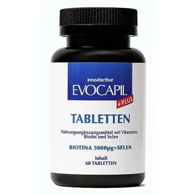 Imagen de Evocapil Plus vitaminas para la caída del cabello y después trasplante de con biotina selenio (2)