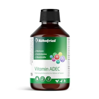 Imagen de Röhnfried Vitamina ADEC 250 ml Concentrada Suplemento alimenticio para el Suministro de vitaminas Pollos, Palomas y Aves Corral