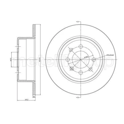 Imagen de Disco de freno METELLI 23 0606C