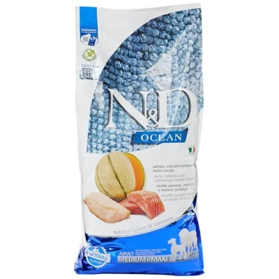 Imagen de FARMINA ND Dog Ocean Salmon Bacalao Medium Maxi 12KG