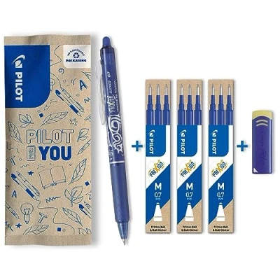 Imagen de Pilot FriXion Clicker Bolígrafo borrable, color azul inkl. 9 Minen