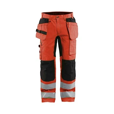 Imagen de Blaklader 155218115599D84 Pantalones de Trabajo Elástico High Vis Rojo/Negro, Talla D84