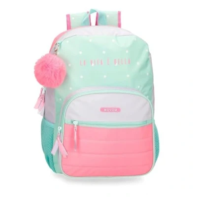 Imagen de Movom La Vita è Bella Mochila Escolar Adaptable a Carro Verde 30x38x12 cms Poliéster 13,68L