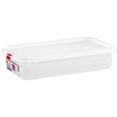 Imagen de COM FORT HOUSE Tupper de plástico hermético rectangular. Tartera para comida reutilizable con tapa, apto microondas, lavavajillas y congelador. Medidas: 325x176x65 2,8L, Pakc 6 unidades