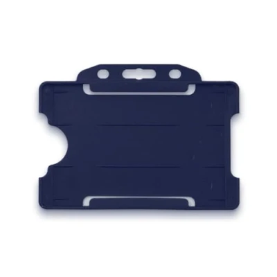Imagen de CKB LTD 10 soportes rígidos de plástico para tarjetas identificación horizontal/horizontal, una sola cara, color azul marino, con capacidad tarjeta crédito CR80 86 mm, 54 mm