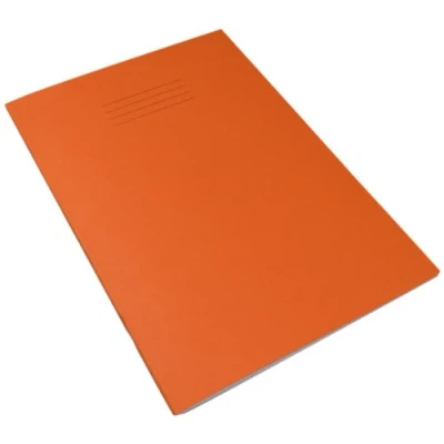 Imagen de RHINO Cuaderno (A4, 48 hojas, parte superior lisa y inferior de rayas 12 mm, 10 unidades), color naranja