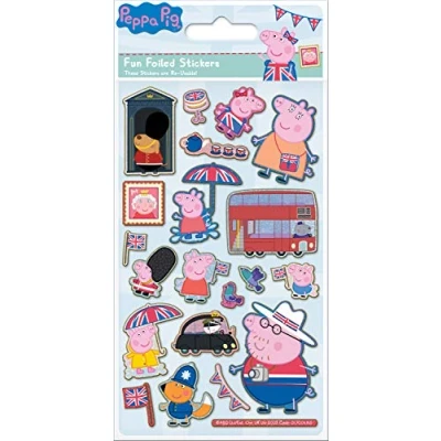 Imagen de Paper Projects 01.70.06.145 Peppa Pig Glorious Britain Foiled Sticker Pack, Blue, 19.5cm x 9.5cm