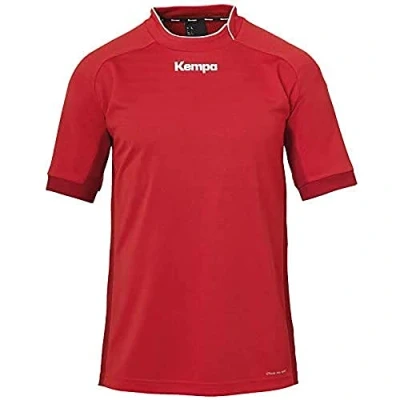 Imagen de Kempa Prime Shirt Camiseta De Balonmano Cuello Asimétrico para Hombre, Rojo/Rojo Chili, L