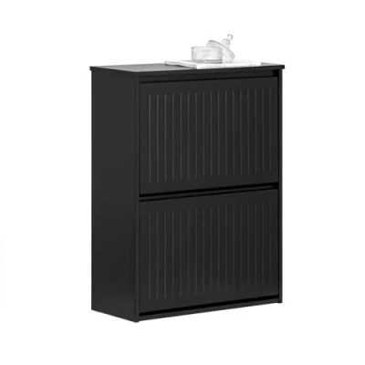 Imagen de SoBuy Zapatero Estrecho con 2 Solapas y 1 Cajón Organizador para Zapatos de Entrada Blanco 61 x 26 100 cm FSR165 W ES