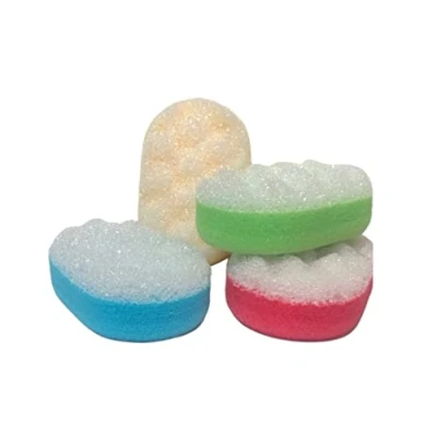 Imagen de 4 esponjas de masaje para ducha, exfoliante el cuerpo, ovalado